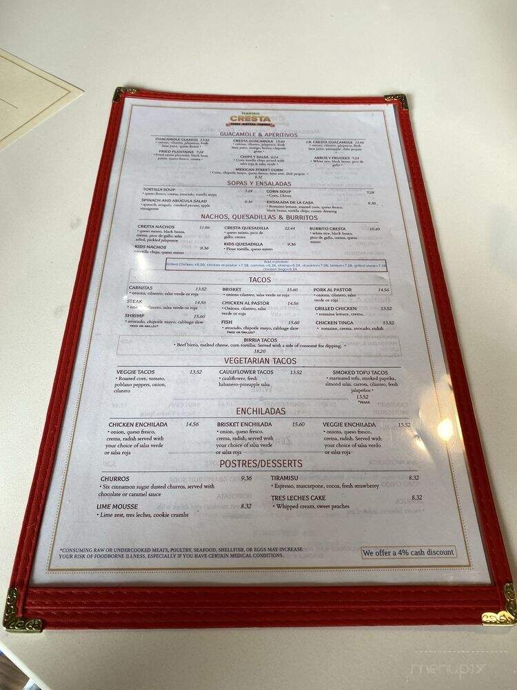 Taqueria Cresta - Philadelphia, PA menu_pic
