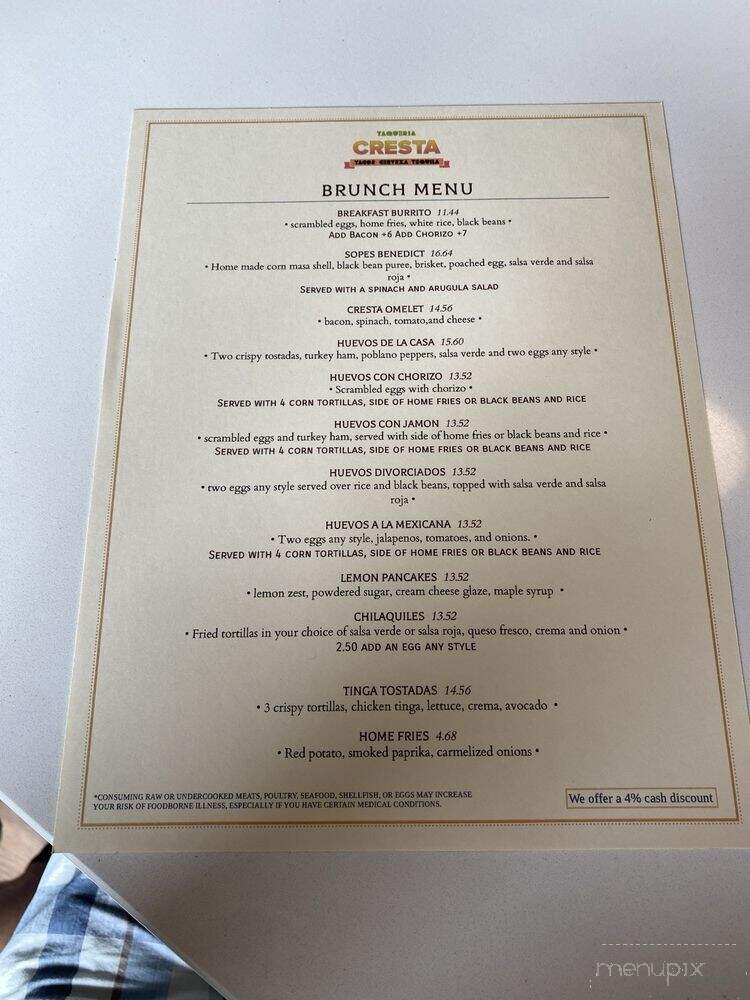 Taqueria Cresta - Philadelphia, PA menu_pic