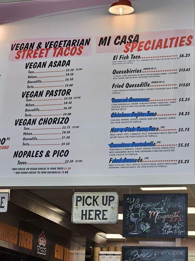 Dos Tacos - Katy, TX menu_pic