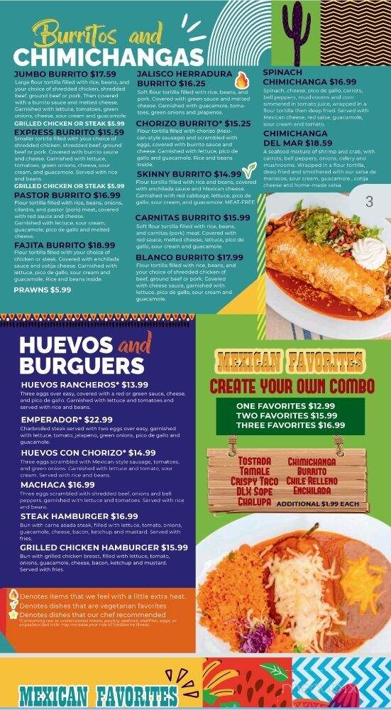 Puerto Penasco Mexican Restaurant - Lyman, WA menu_pic
