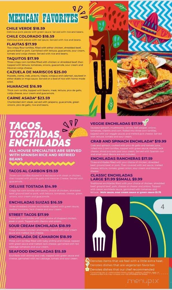 Puerto Penasco Mexican Restaurant - Lyman, WA menu_pic