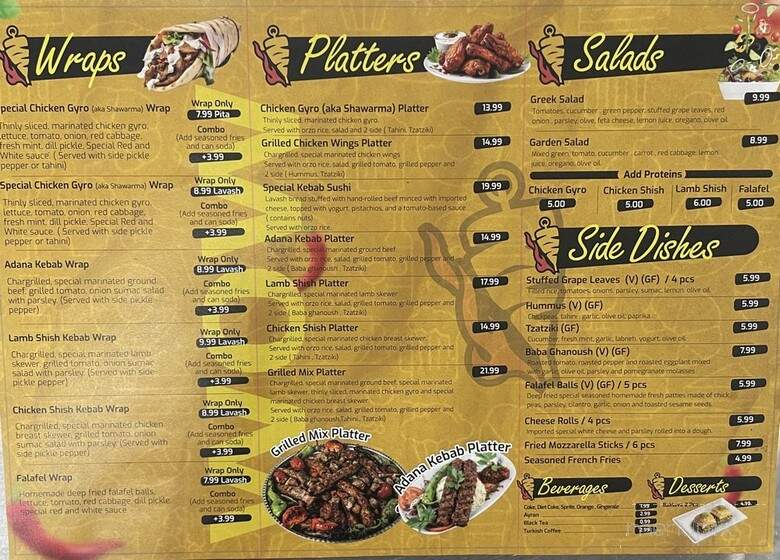 Wow Kebab & Gyro - Bridgeport, CT menu_pic