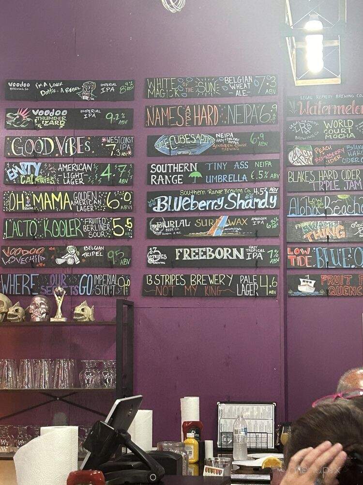 Voodoo Brewing - Murrells Inlet, SC menu_pic