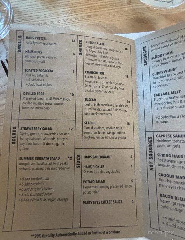 BrewHaus - Nevada City, CA menu_pic