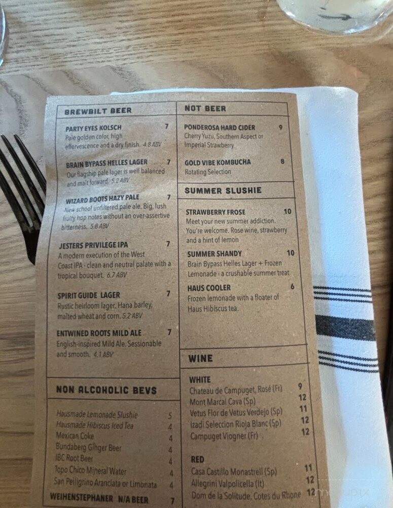 BrewHaus - Nevada City, CA menu_pic