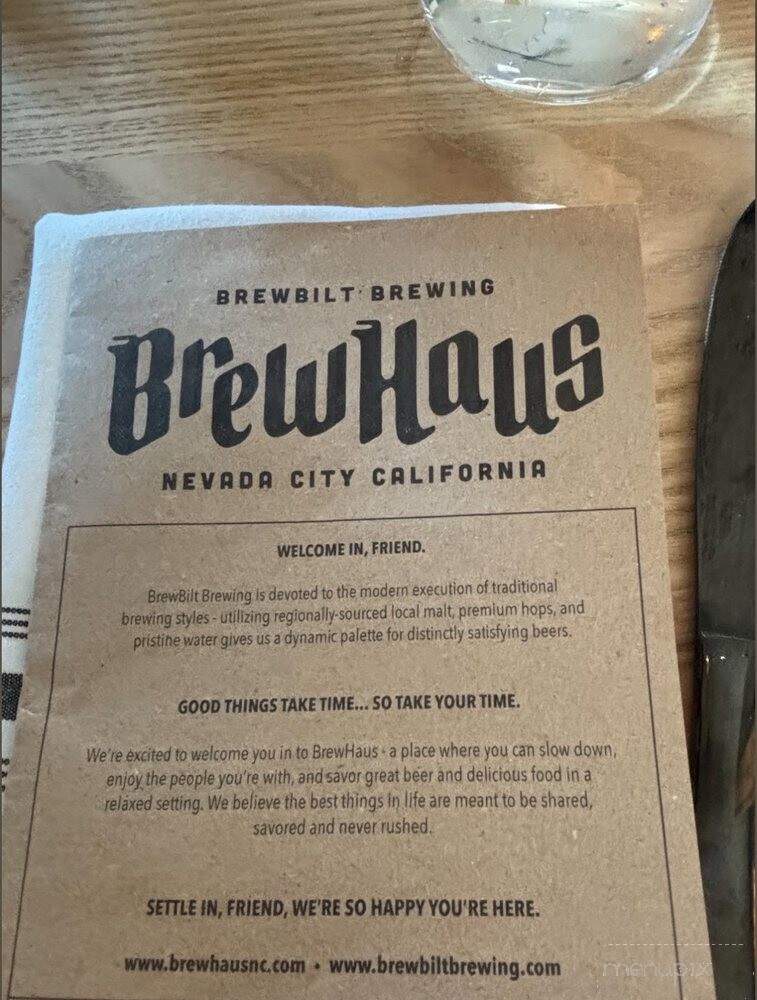 BrewHaus - Nevada City, CA menu_pic