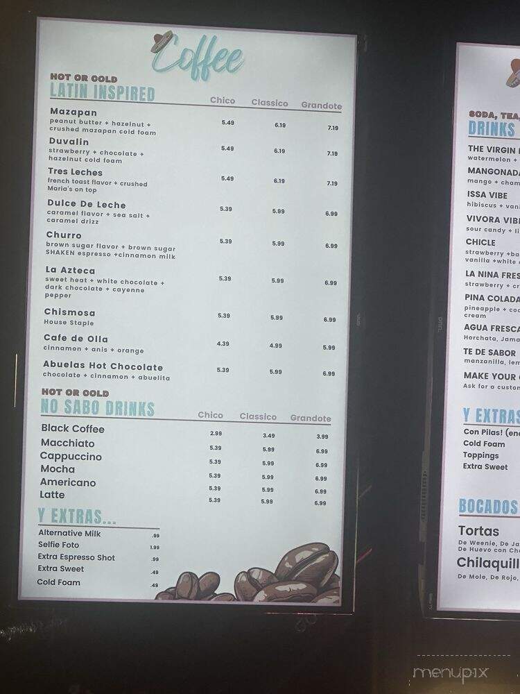 Cafe con Chisme - Springdale, AR menu_pic