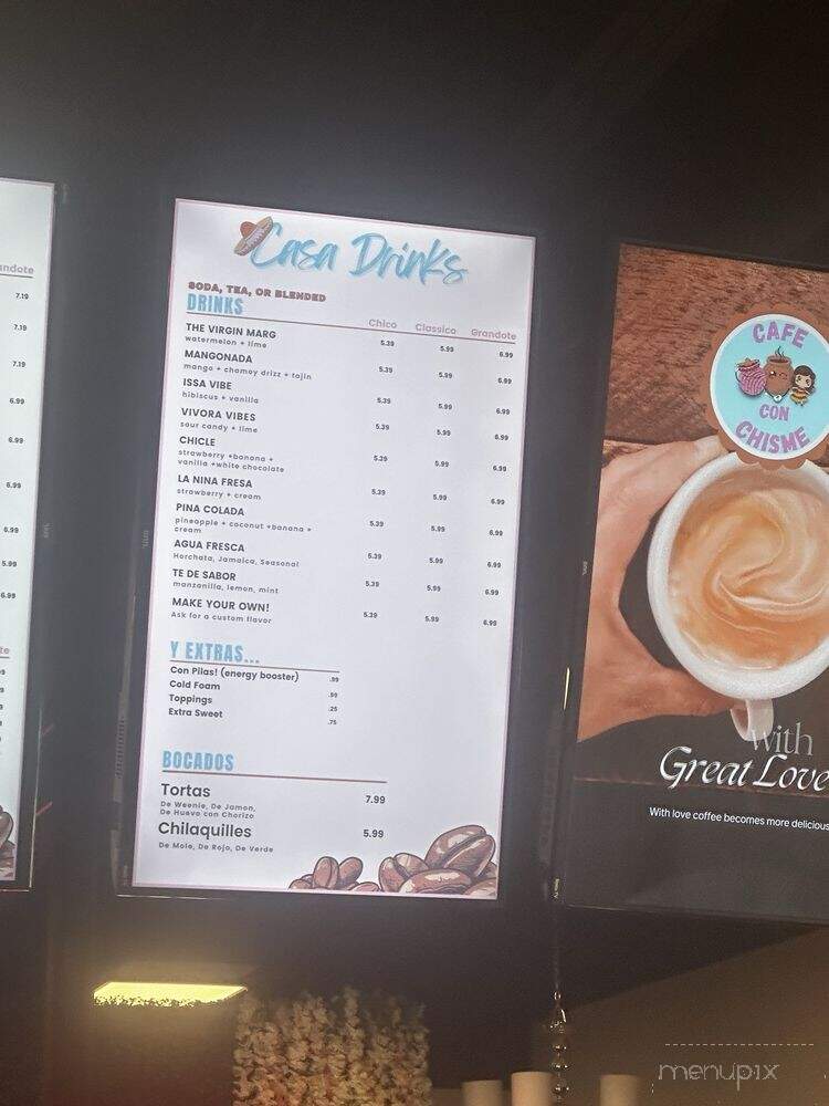 Cafe con Chisme - Springdale, AR menu_pic