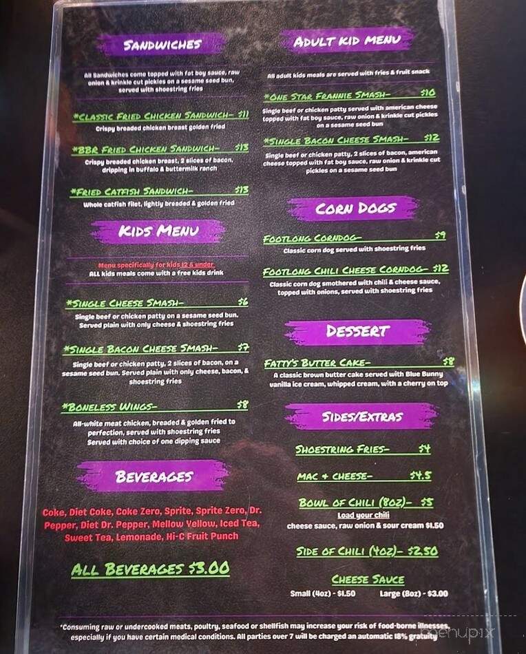 Fat Boyz Smash House - Mountain Home, AR menu_pic