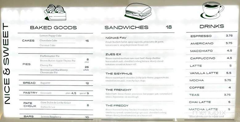 Nice & Sweet - Los Angeles, CA menu_pic