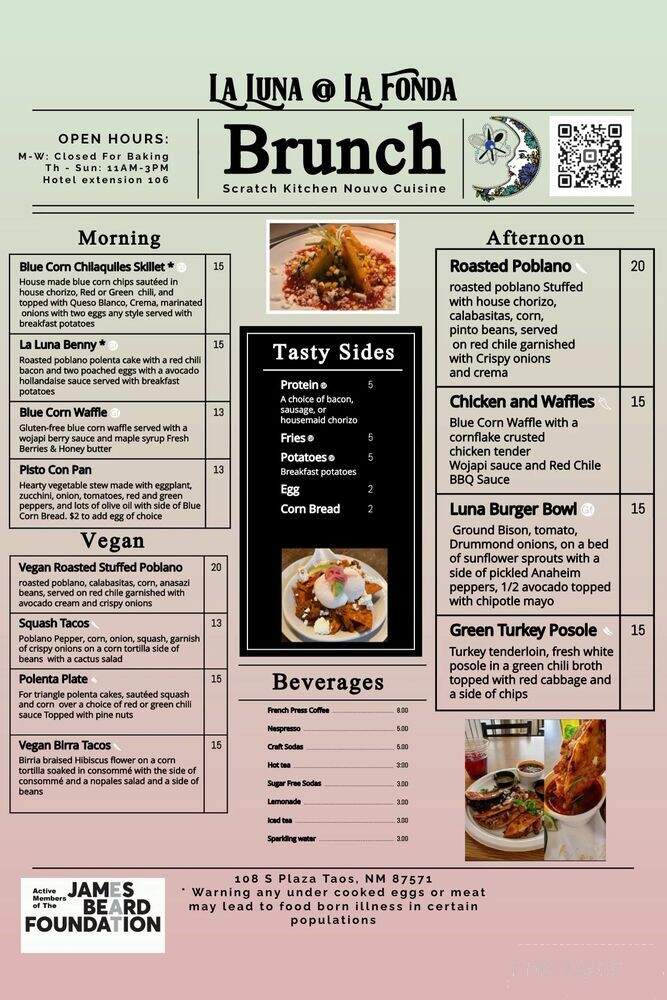 La Luna @ La Fonda - Taos, NM menu_pic