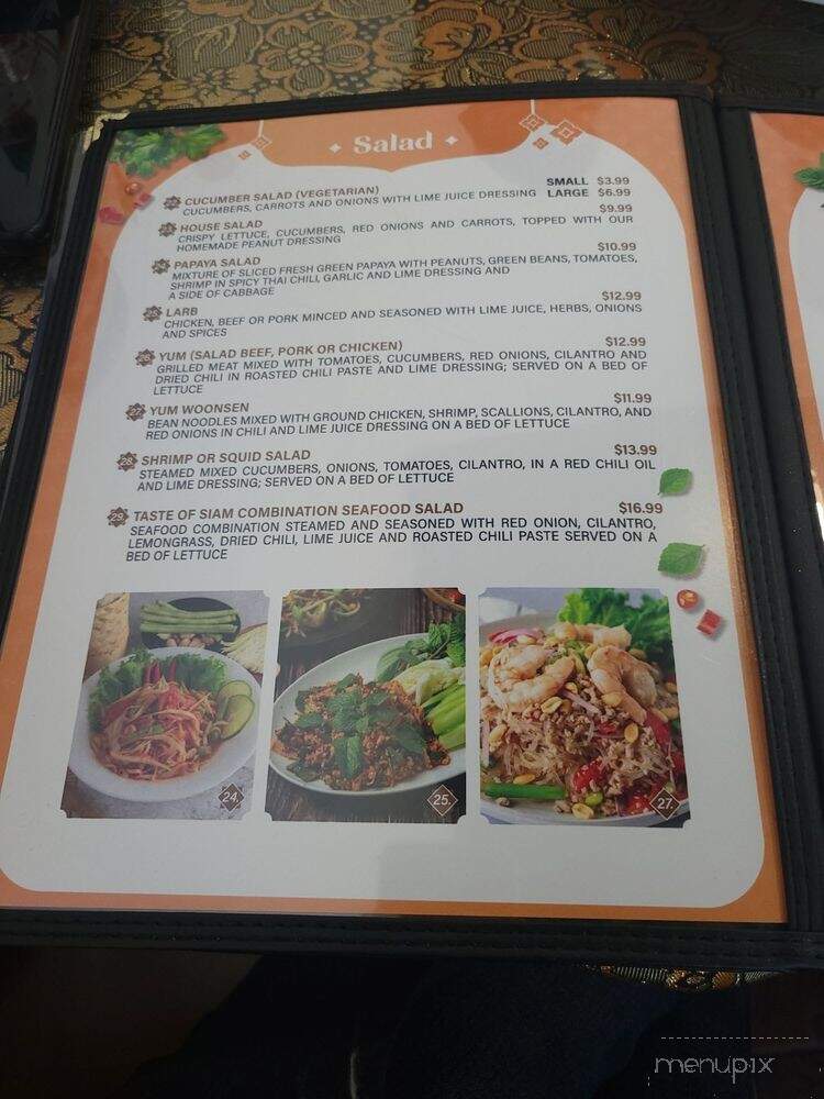 Taste of Siam - Tehachapi, CA menu_pic