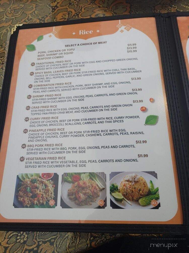Taste of Siam - Tehachapi, CA menu_pic
