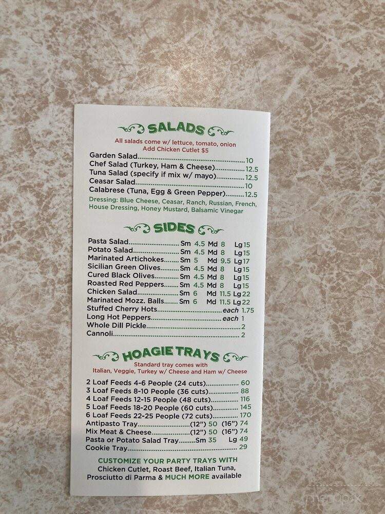 Antonio's Deli - Philadelphia, PA menu_pic