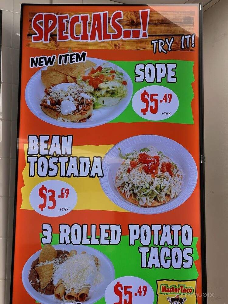 Master Taco - Sun City, AZ menu_pic