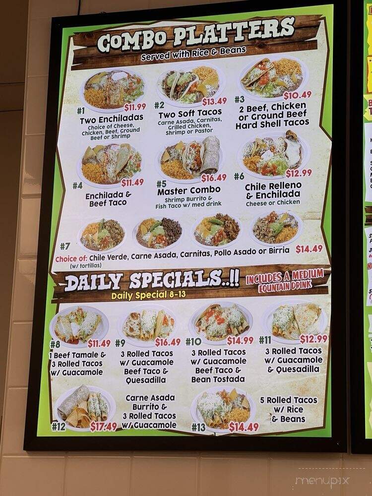 Master Taco - Sun City, AZ menu_pic
