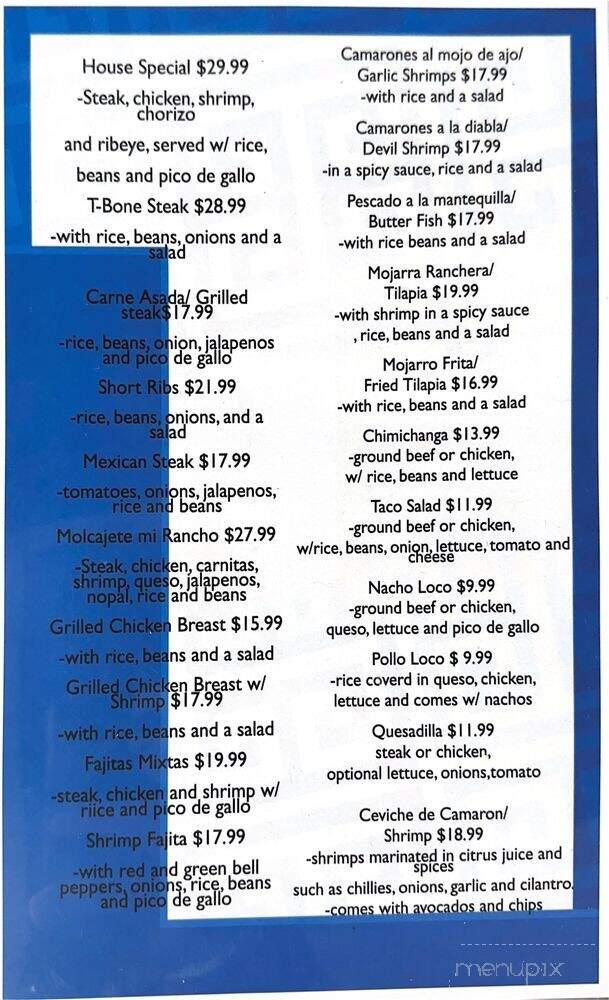 Los Tres Hermanos Restaurant - Cincinnati, OH menu_pic