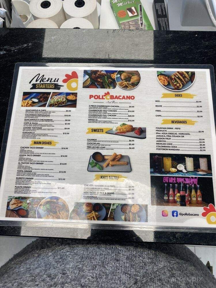 Pollo Bacano - Zion, IL menu_pic
