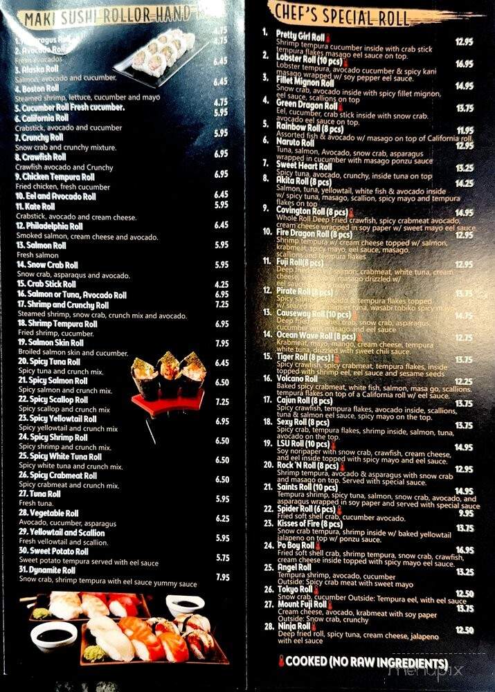 Fuji Sushi Hibachi - Covington, LA menu_pic