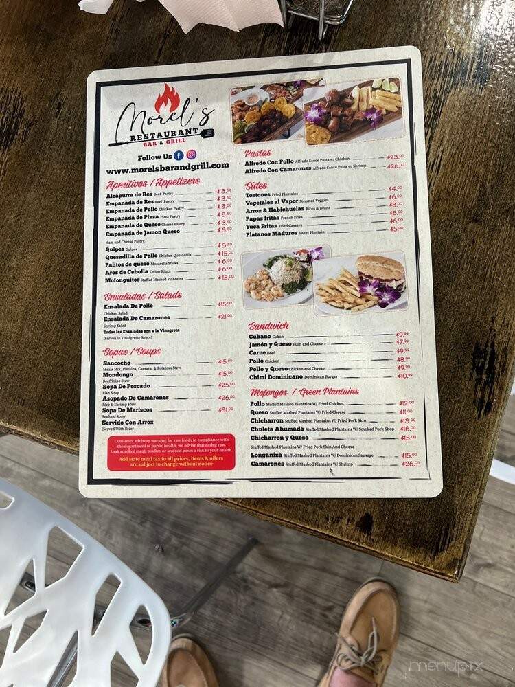 Morel's Bar & Grill Restaurant - Palm Bay, FL menu_pic