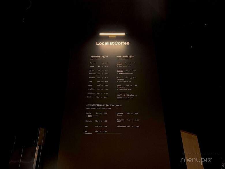 Localist Coffee - Rochester, NY menu_pic