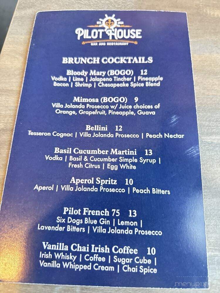 Pilot House Bar and Restaurant - Tarpon Springs, FL menu_pic