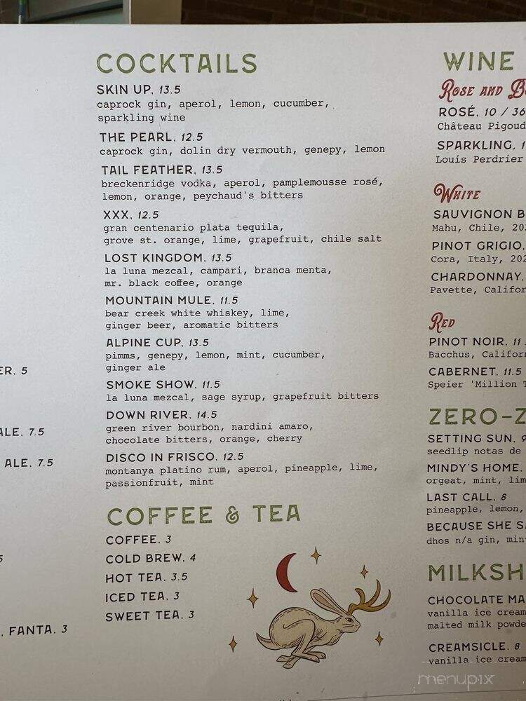 High Country - Boulder, CO menu_pic