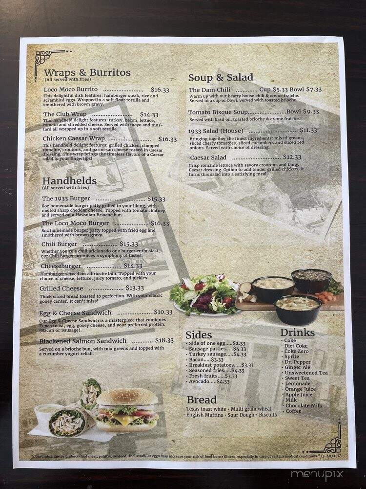 1933 Restaraunt - Boulder City, NV menu_pic