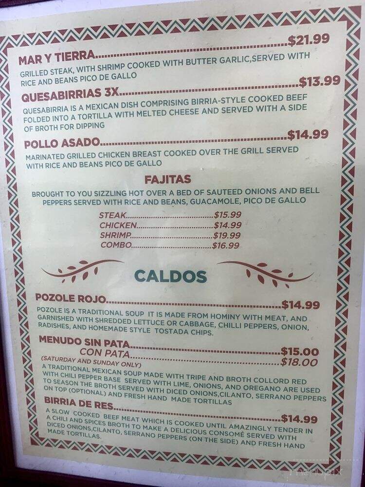 Dona Marinas - East Wenatchee, WA menu_pic