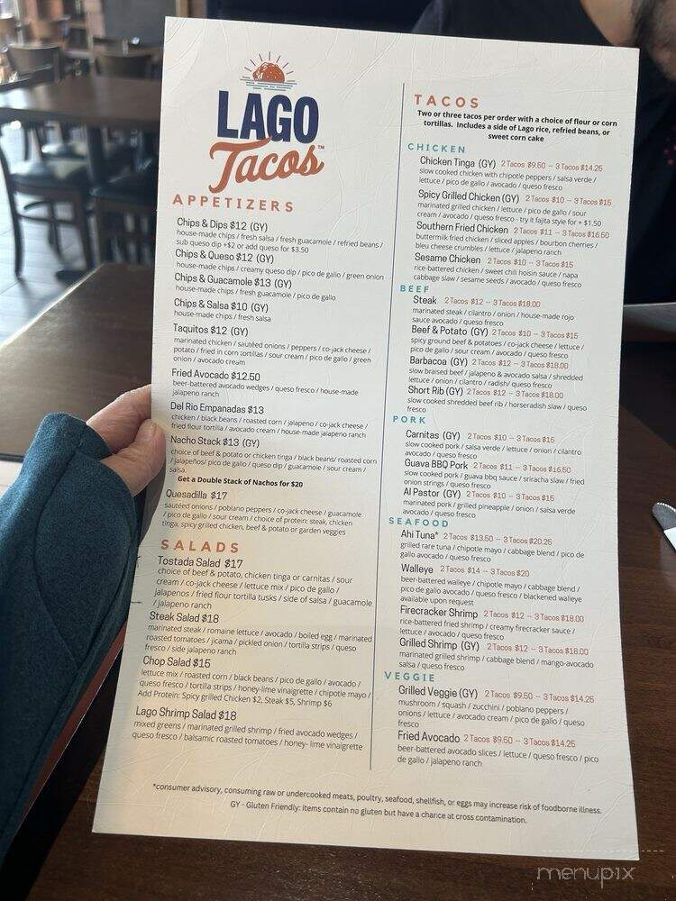 Lago Tacos - Plymouth, MN menu_pic