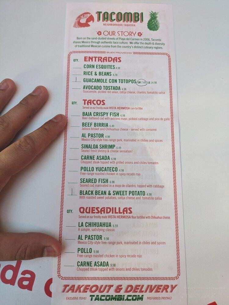 Tacombi - Miami, FL menu_pic