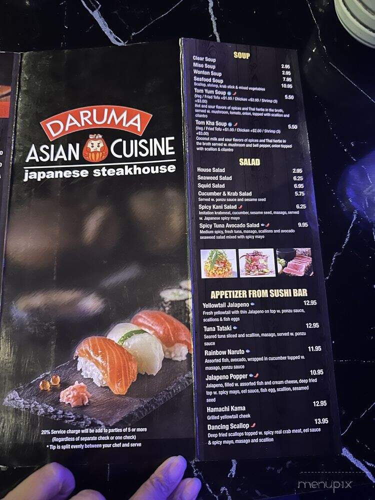 Daruma Asian Cuisine Japanese Steakhouse - St. Augustine, FL menu_pic