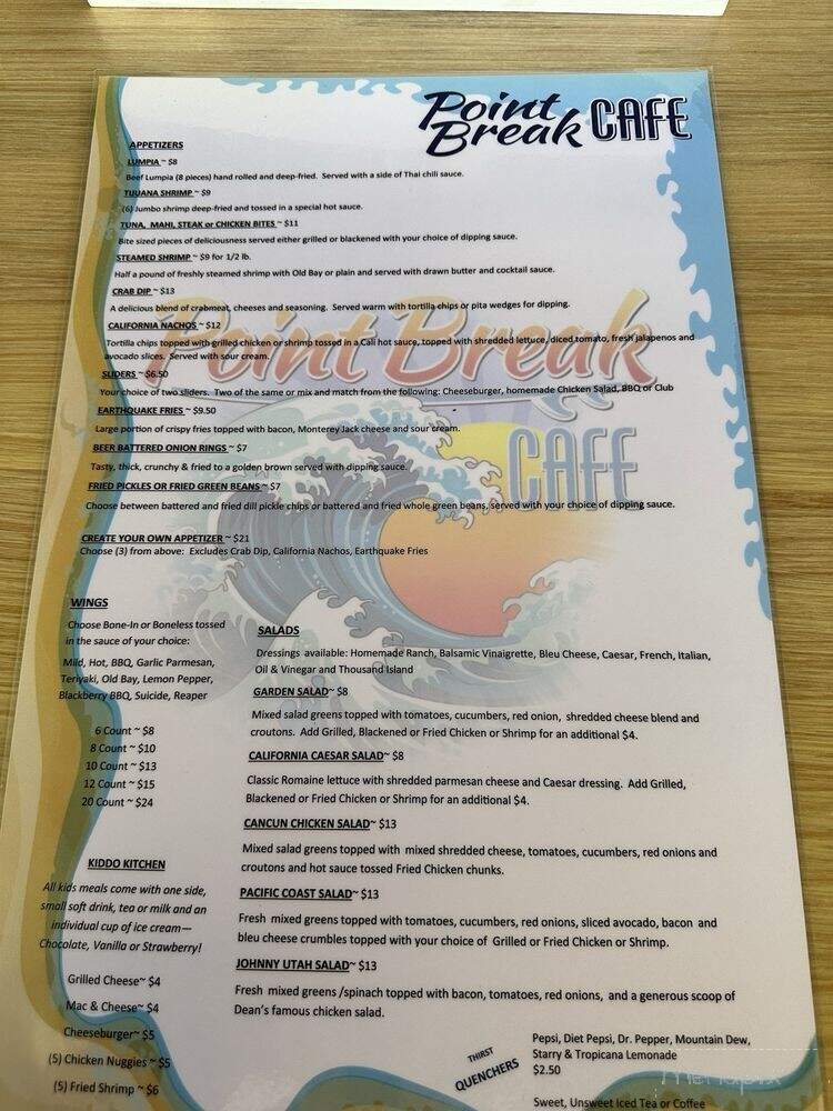 Point Break Cafe - Chesapeake, VA menu_pic