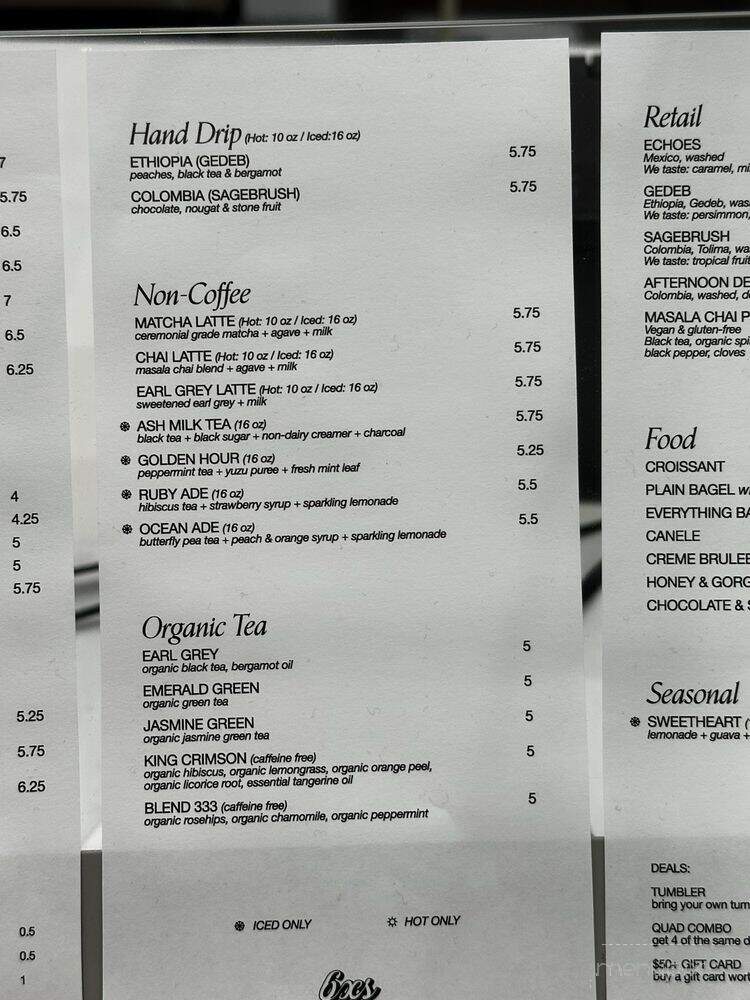 6xs Coffee Dtla - Los Angeles, CA menu_pic