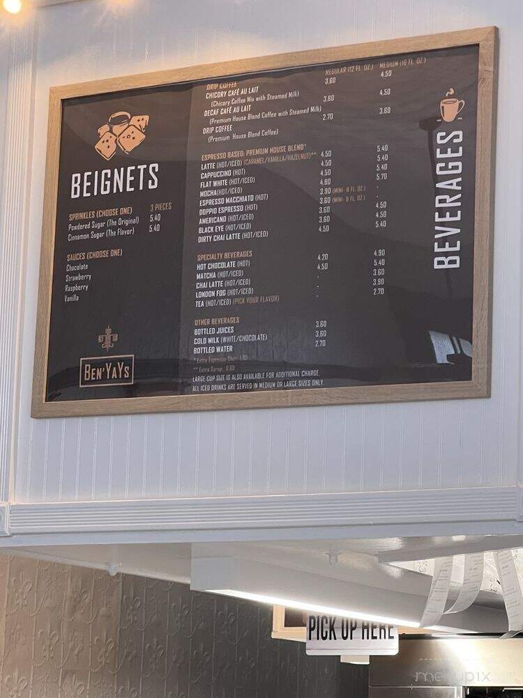 Ben' YaYs - Alexandria, VA menu_pic