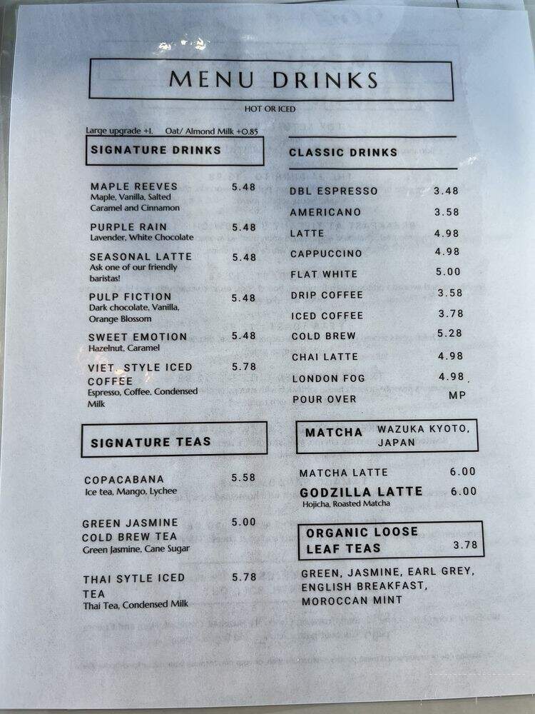 Coffee Religion - Henderson, NV menu_pic
