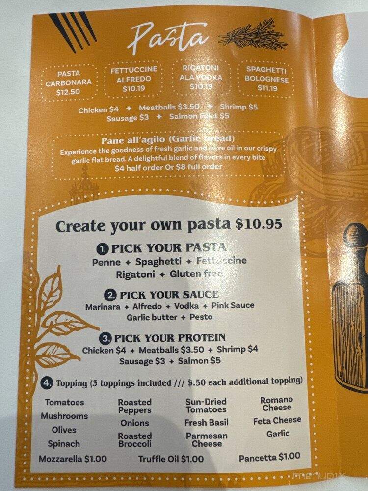 Pasta Project - Simpsonville, SC menu_pic