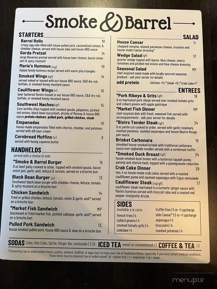 Smoke & Barrel Kitchen - Richmond, VA menu_pic