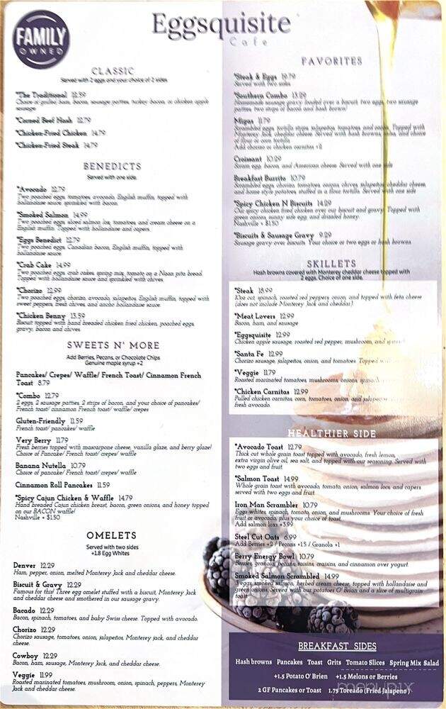 Eggsquisite Cafe - Mansfield, TX menu_pic