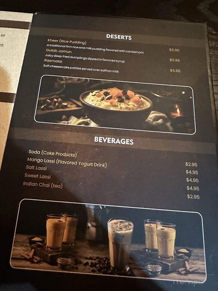 Taj Indian Bistro - Knoxville, TN menu_pic