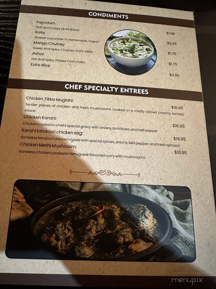 Taj Indian Bistro - Knoxville, TN menu_pic