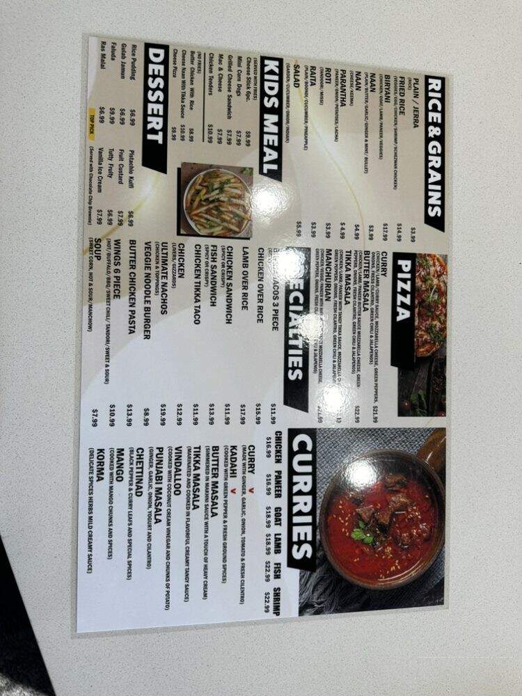 Zaika Indian Cuisine - Kokomo, IN menu_pic