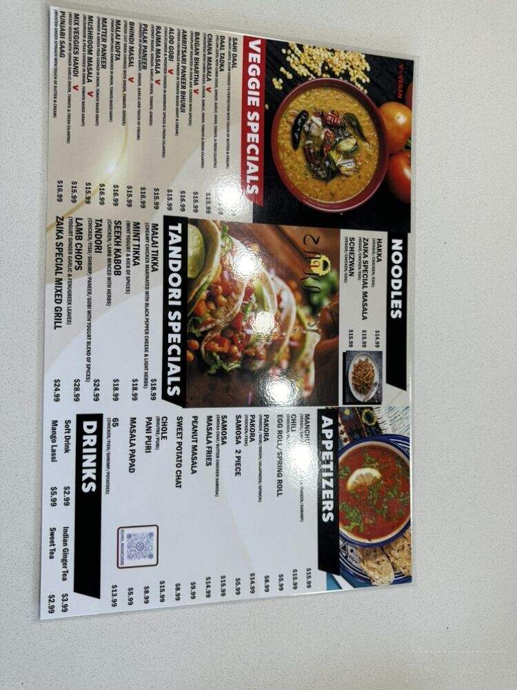 Zaika Indian Cuisine - Kokomo, IN menu_pic