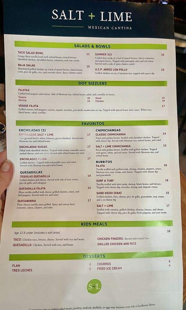 Salt + Lime Mexican Cantina - West Hartford, CT menu_pic