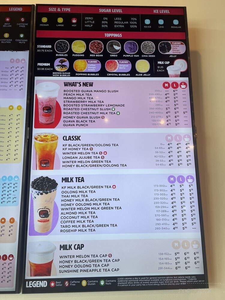 Kung Fu Tea & TKK Fried Chicken - Lincoln, NE menu_pic