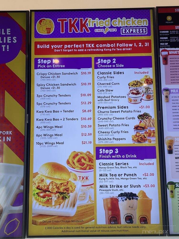 Kung Fu Tea & TKK Fried Chicken - Lincoln, NE menu_pic