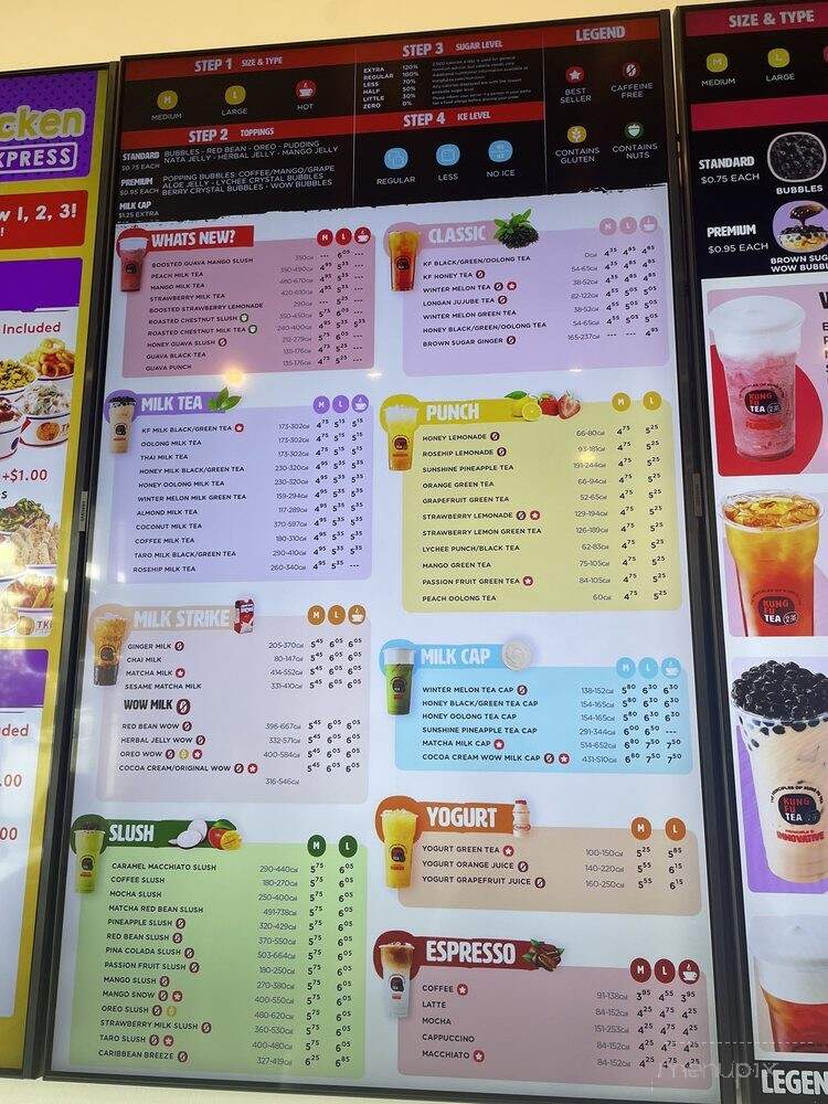 Kung Fu Tea & TKK Fried Chicken - Lincoln, NE menu_pic
