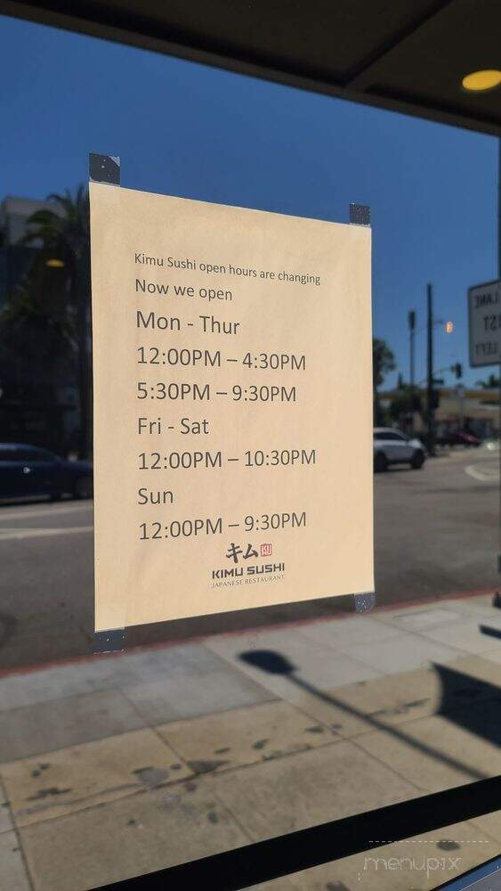 Kimu Sushi - Long Beach, CA menu_pic