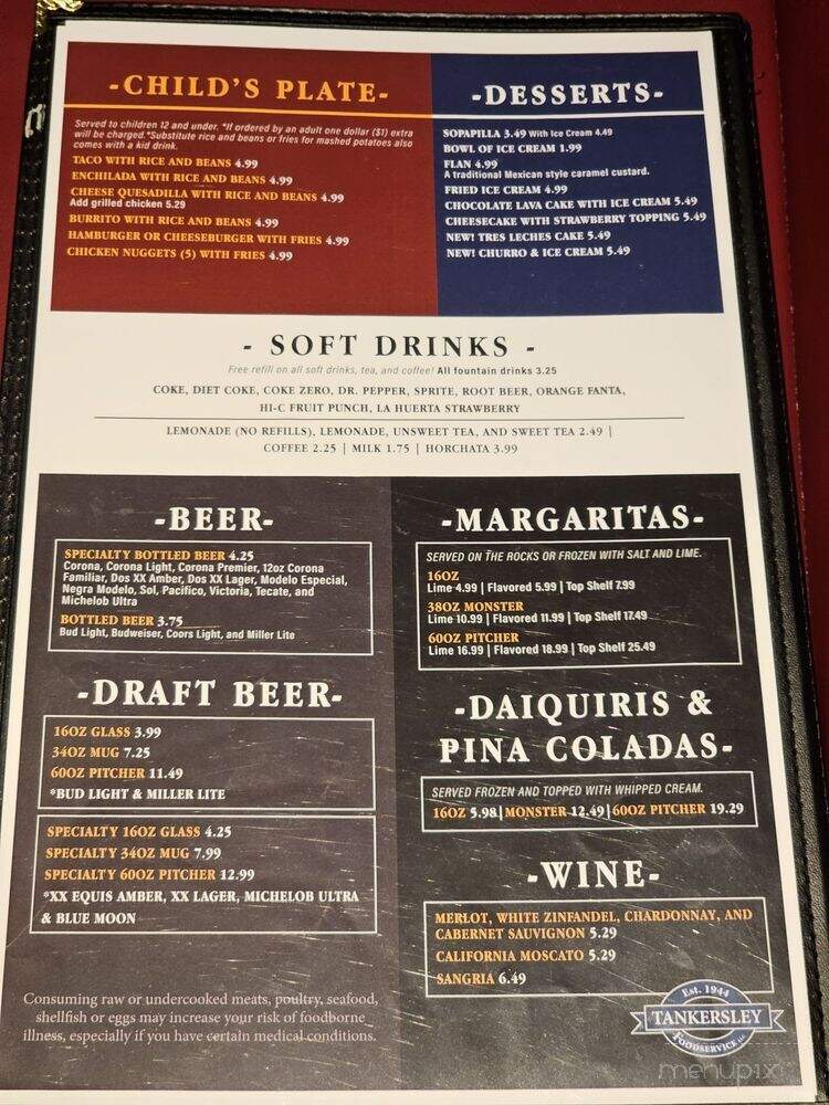 La Huerta Grill - Broken Arrow, OK menu_pic
