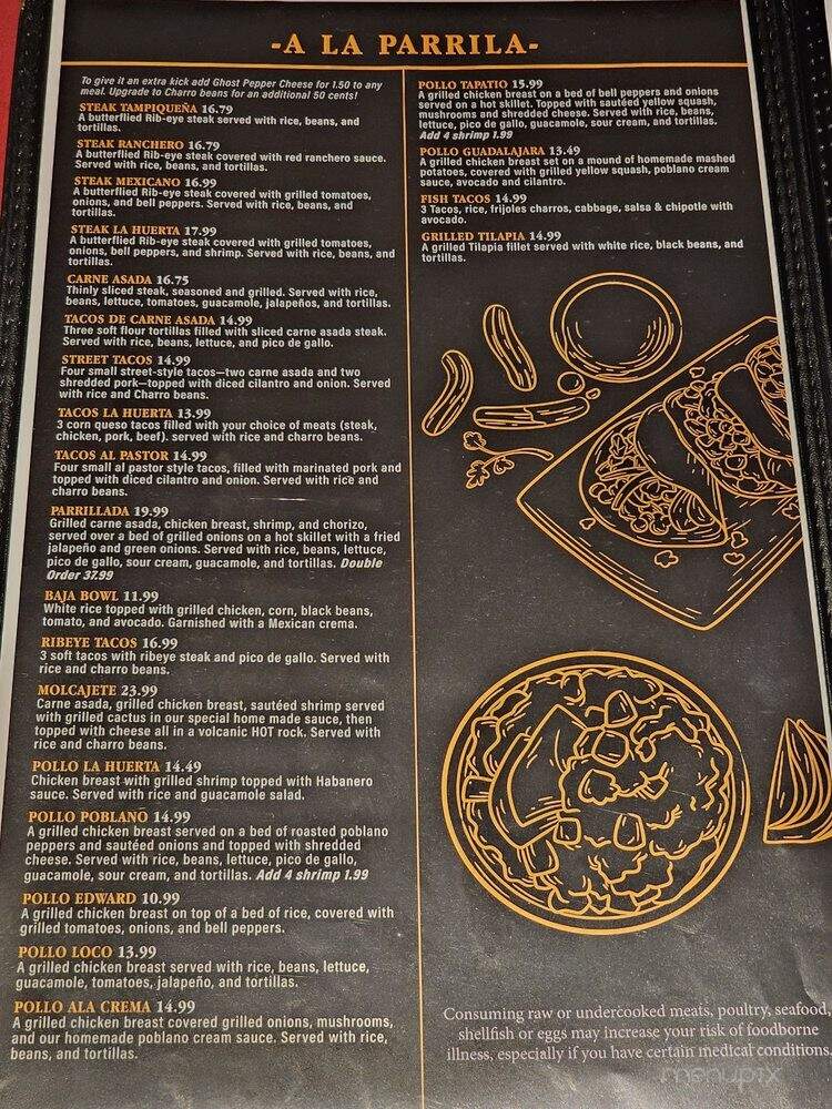 La Huerta Grill - Broken Arrow, OK menu_pic